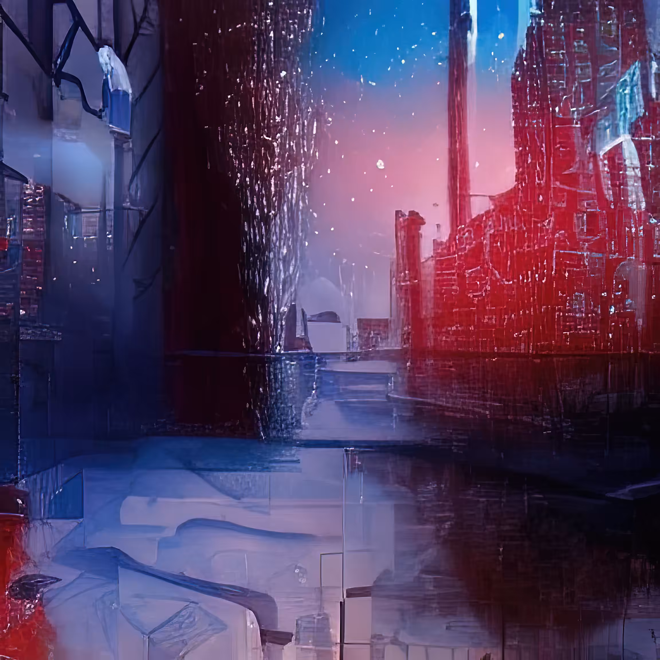 cyber city night 442858332