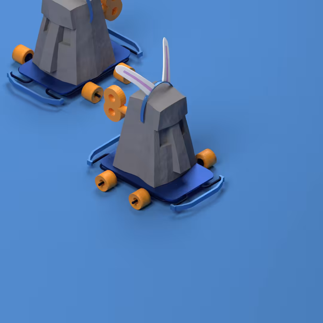 Easter Island Heads Driving Karts