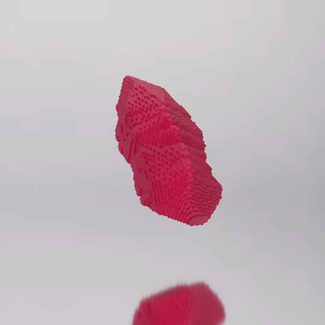 Voxel Ruby Crystal