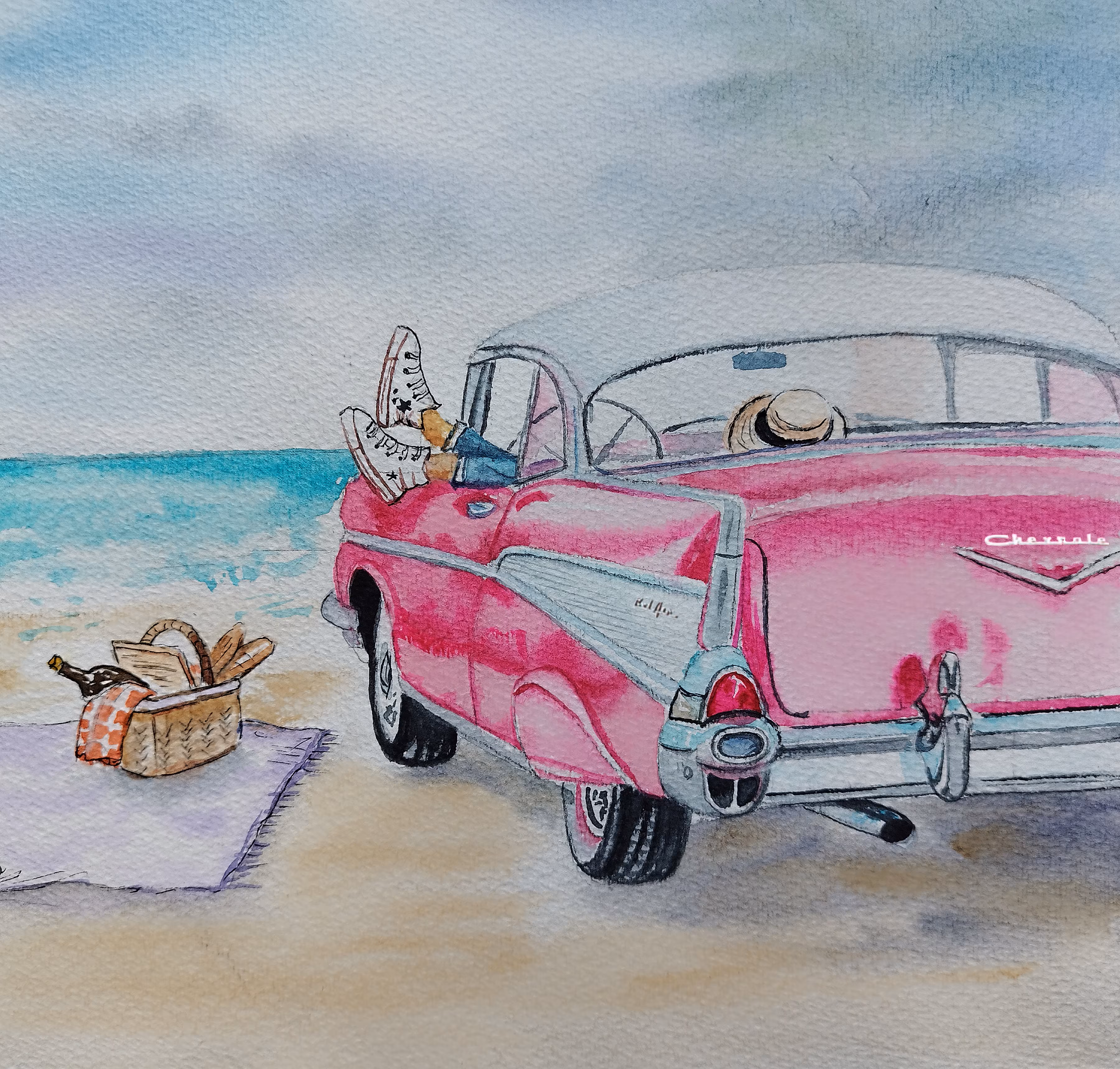 Holiday with chevy pink