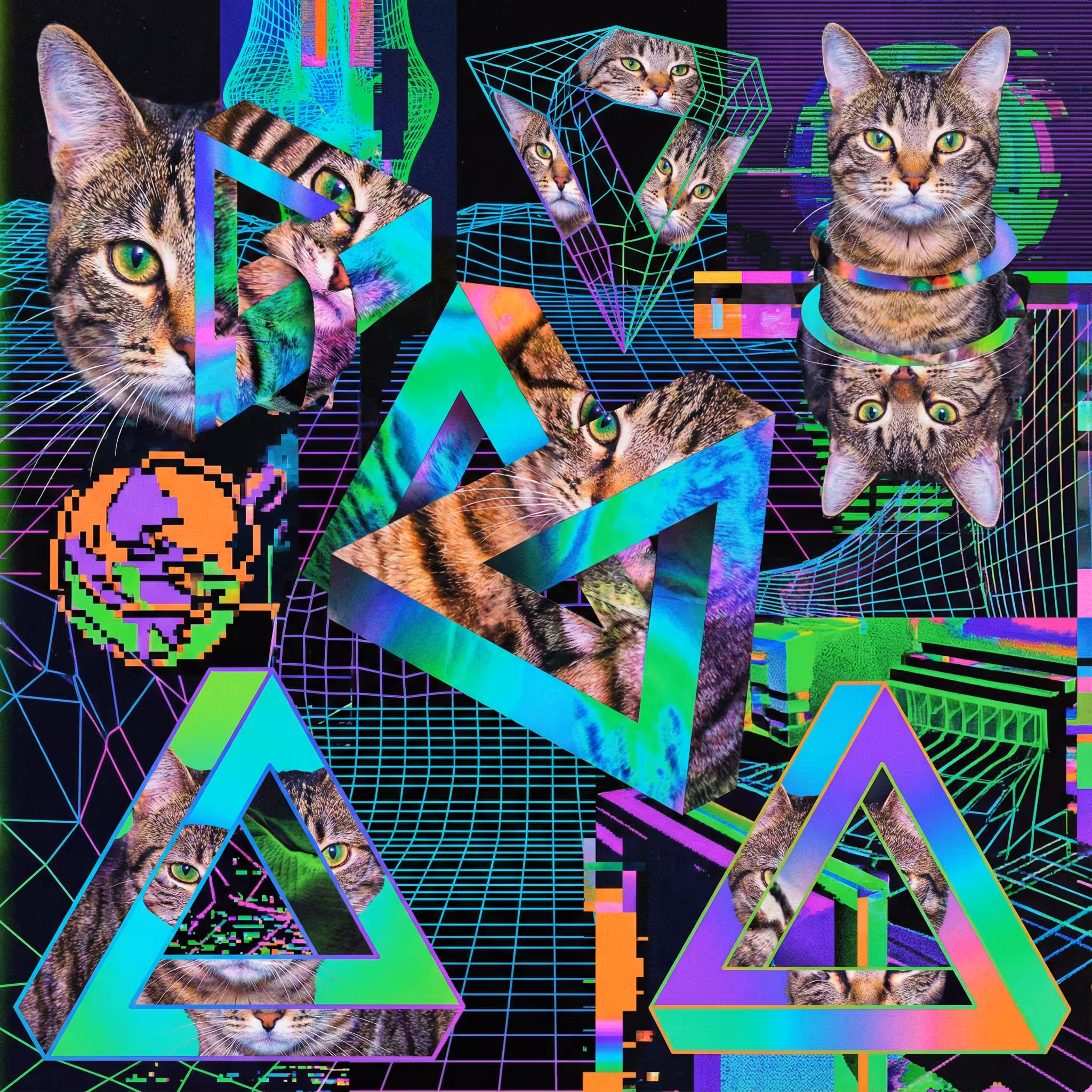 abstract cats #24