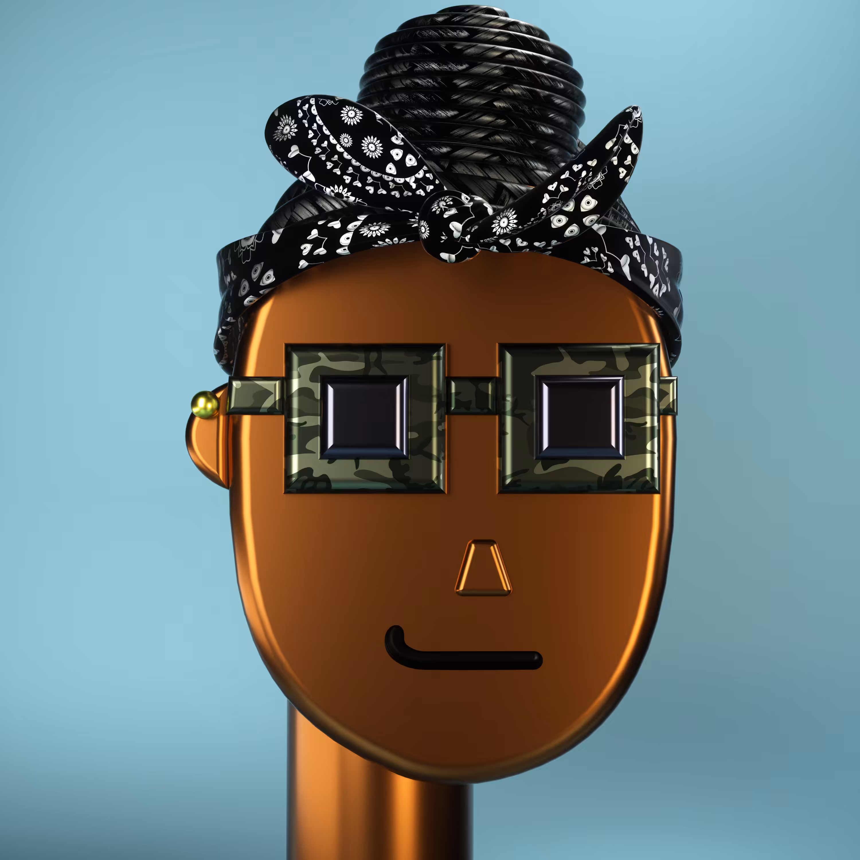 3D Chrome Portraits