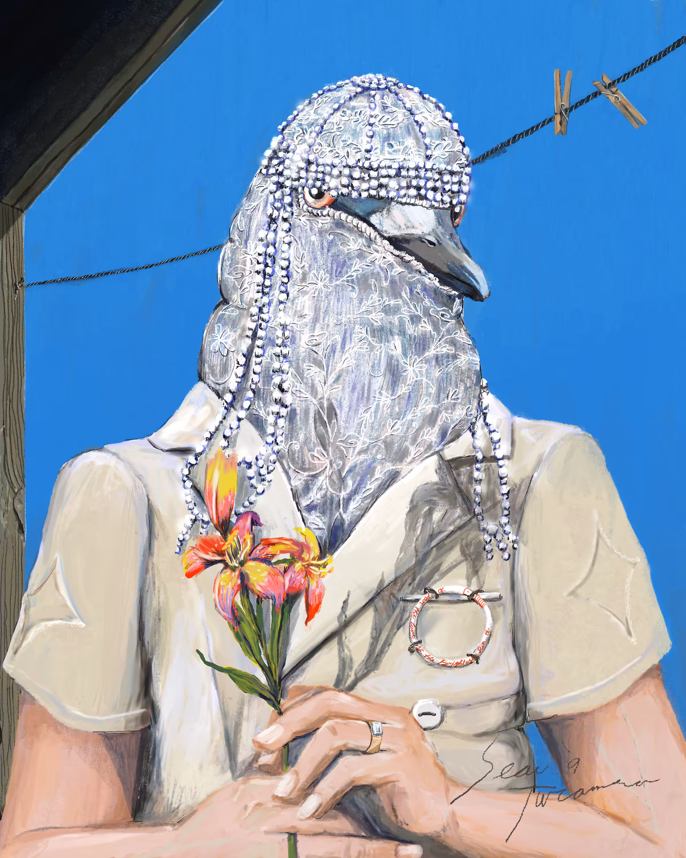 Self-Portrait, Man's Pigeon (2017)