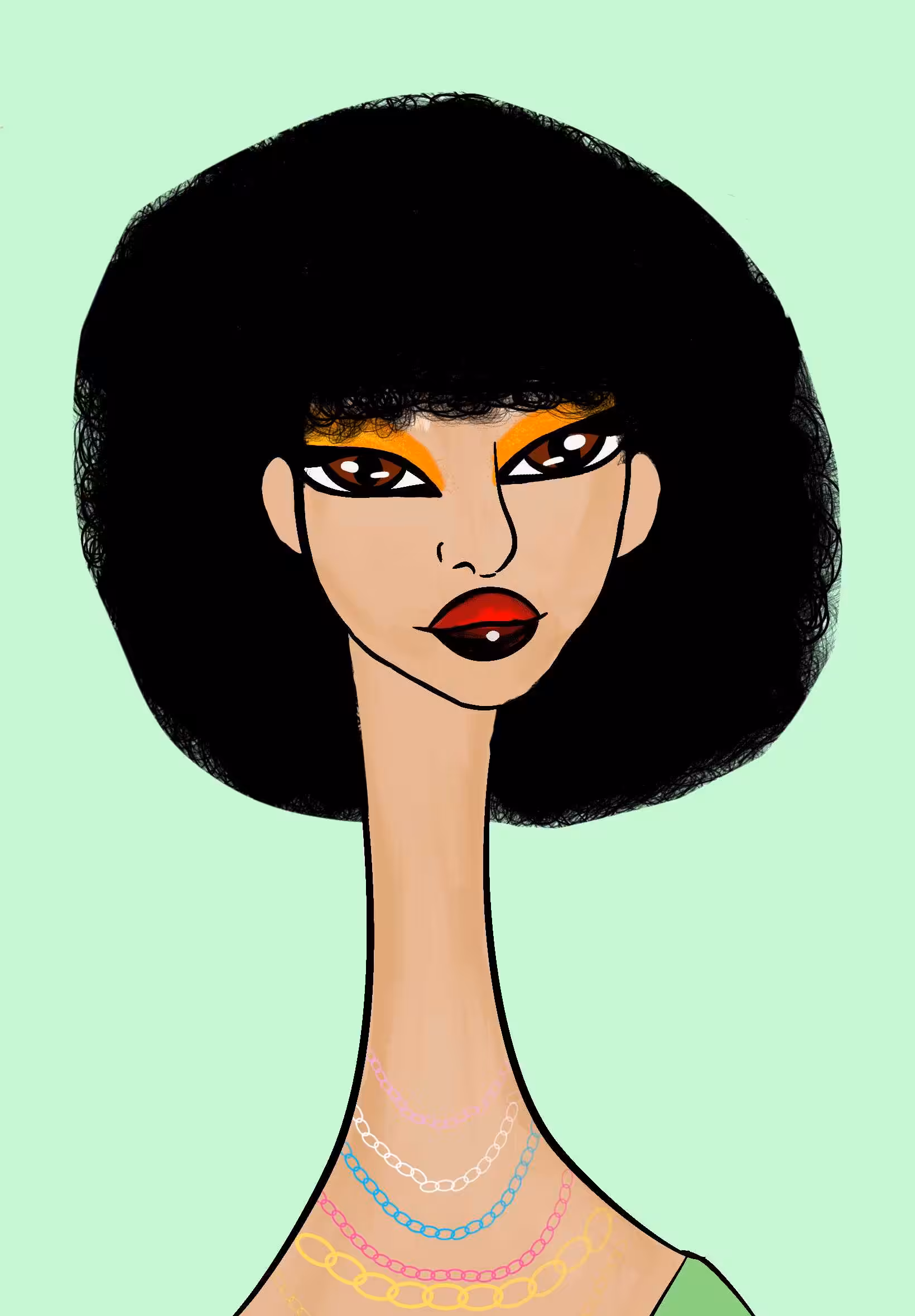 Long Neckie Lady #2351