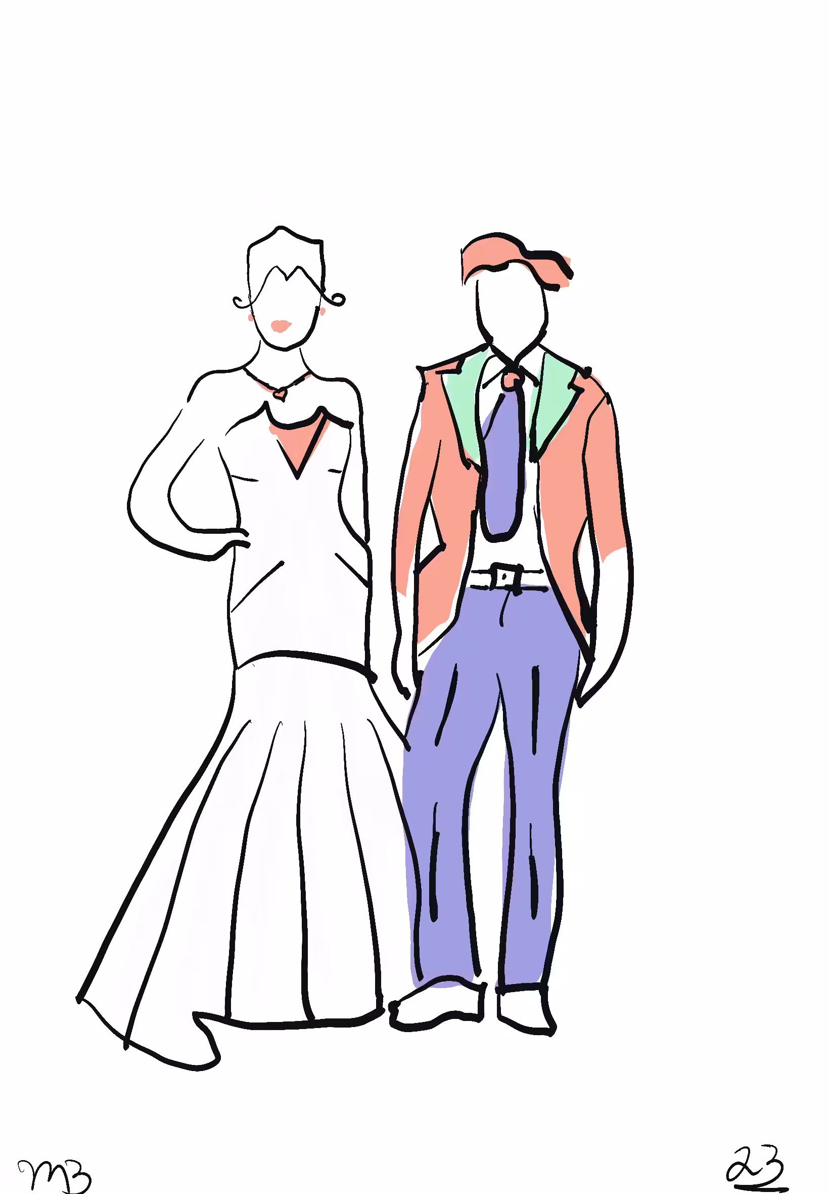 Best Man and Maden of Honor in Color