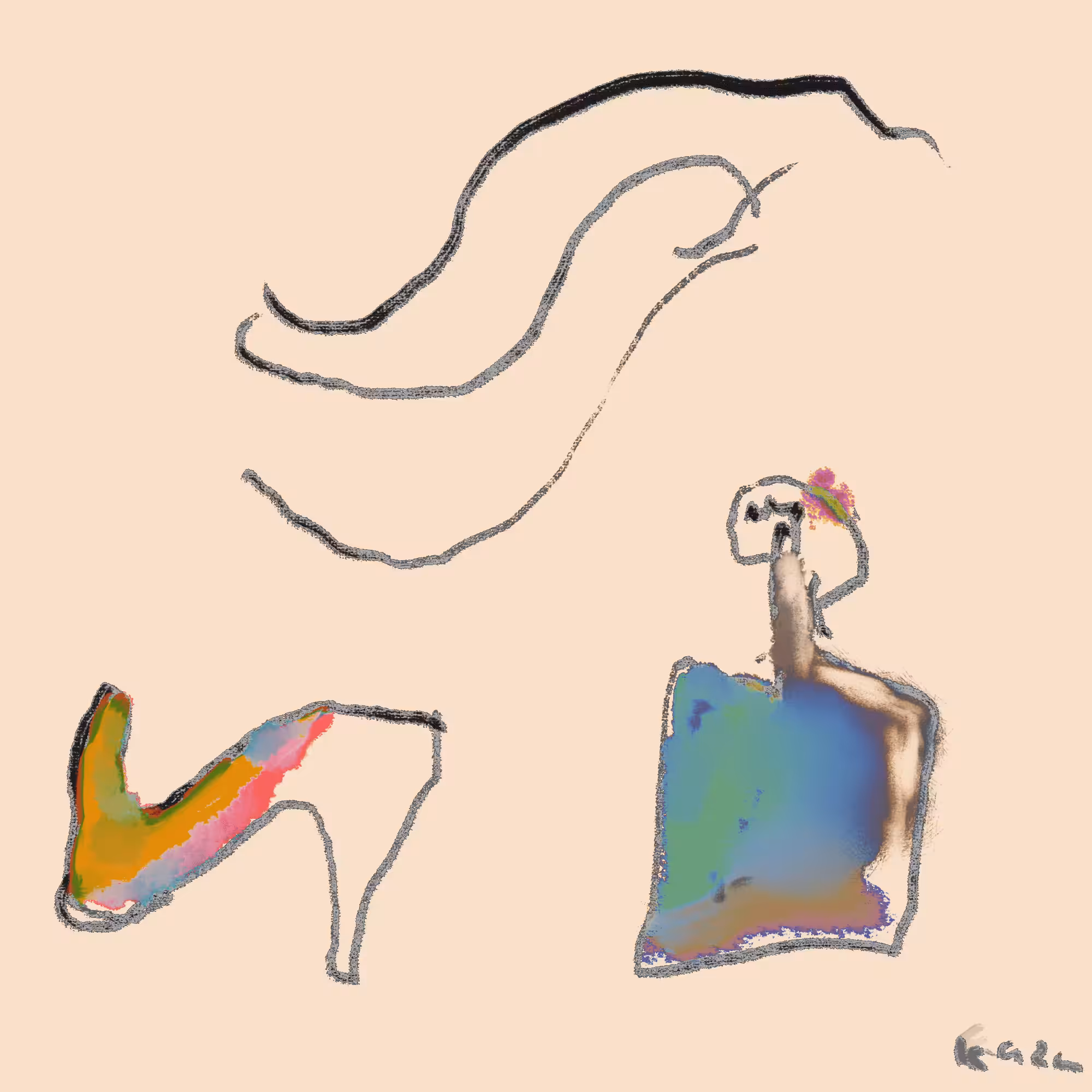 long hair, high heel, and perfume bottle