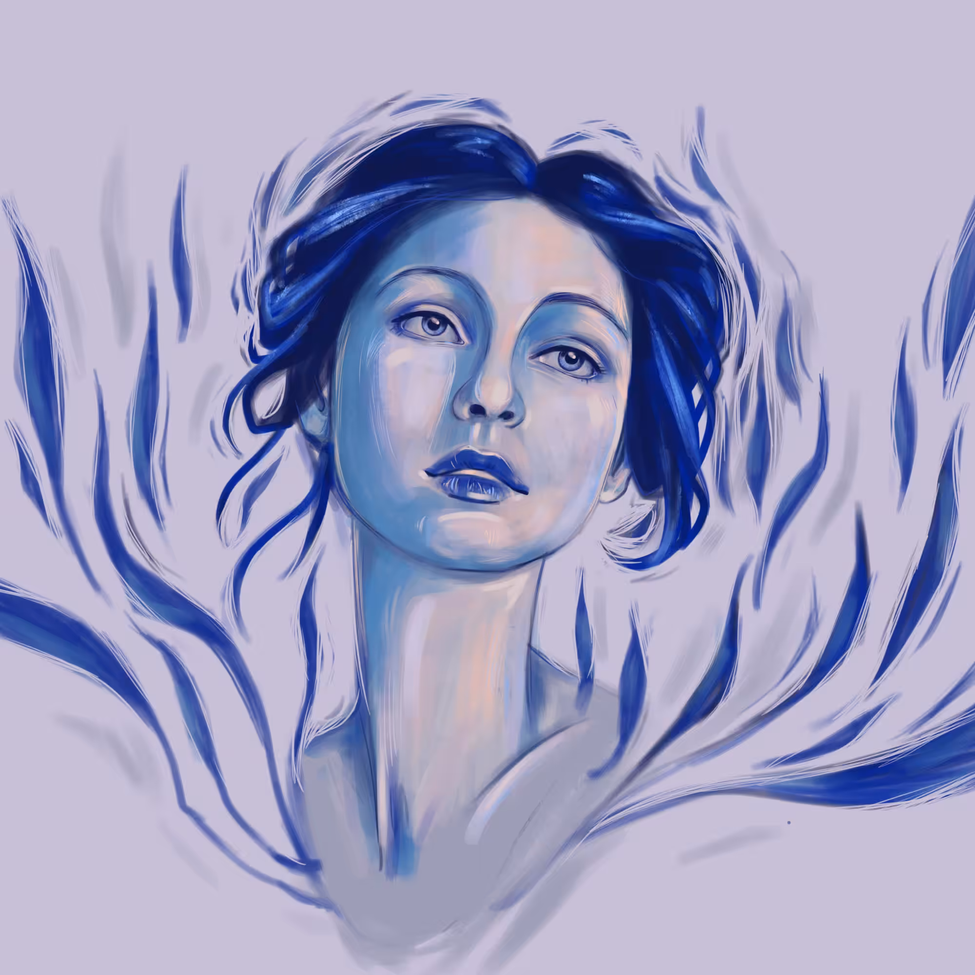 Blue woman