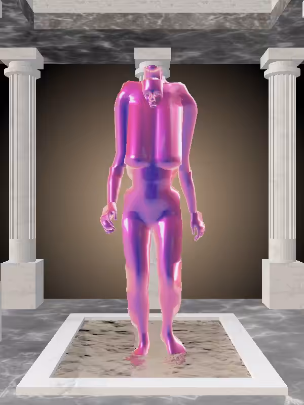 HeavenComputer: The Receding Magnetic Magenta Woman #813