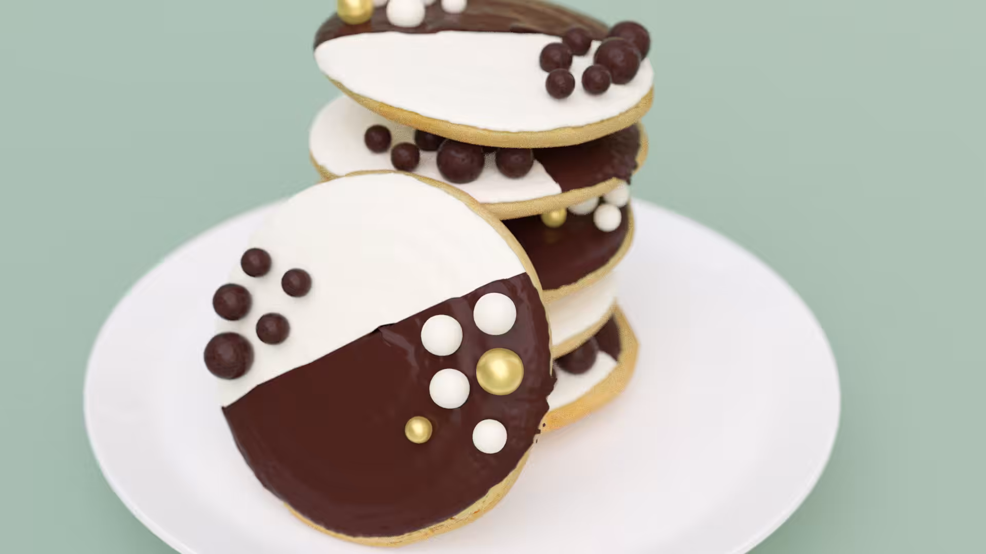 Mini black & white cookies