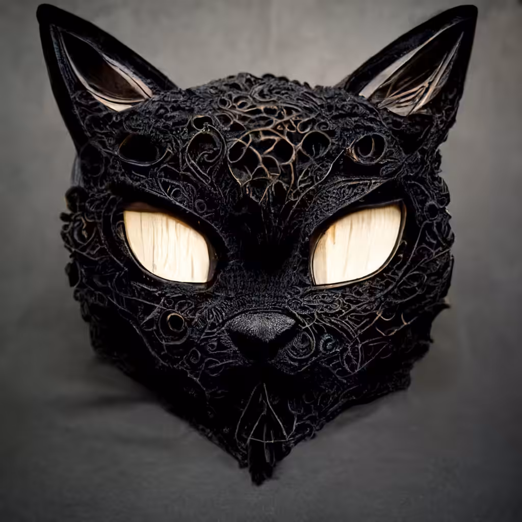 Black Vandal Warrior Cat Mask