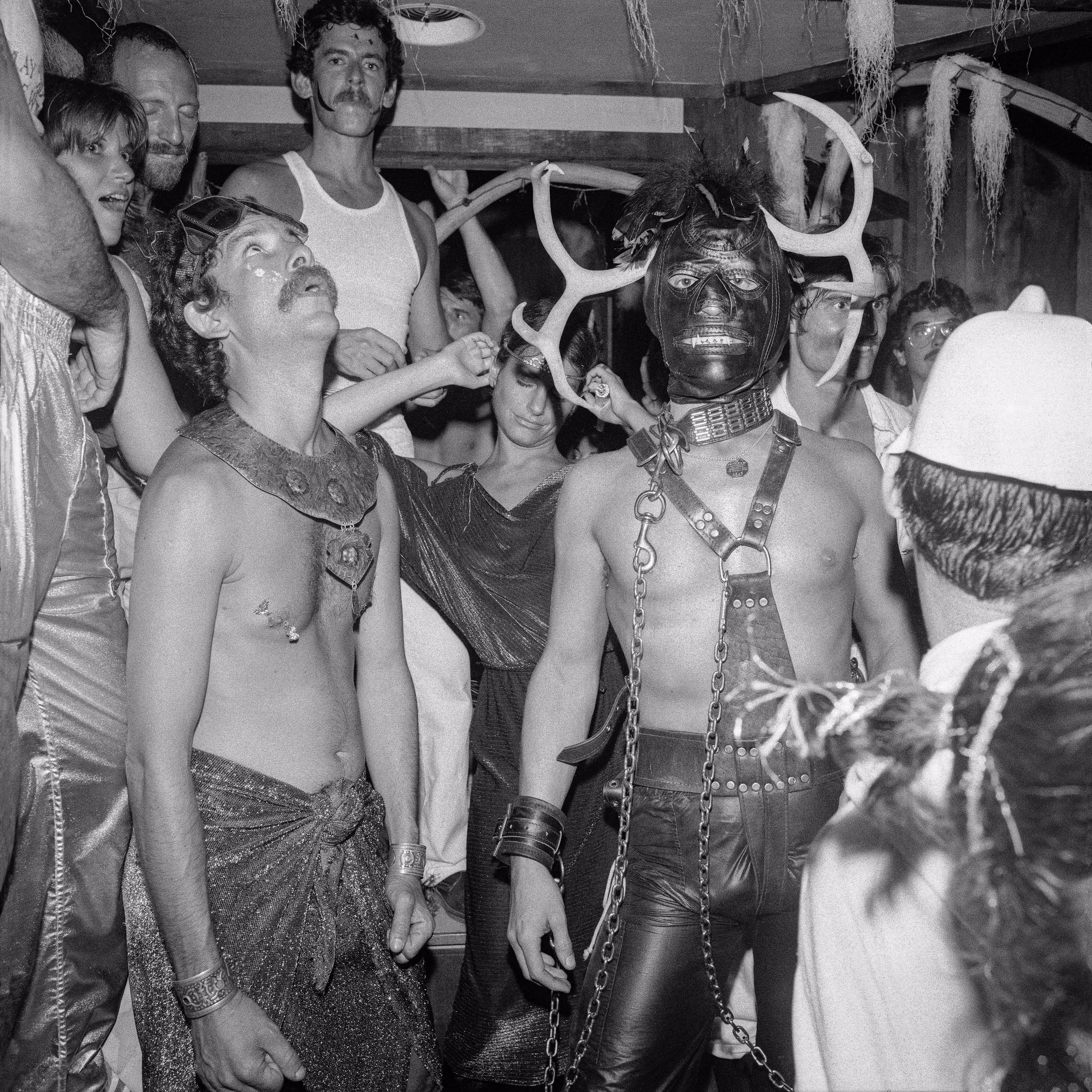 QuirkyVision 45RPM - Antlers and Leather Mask at Star Wars Party