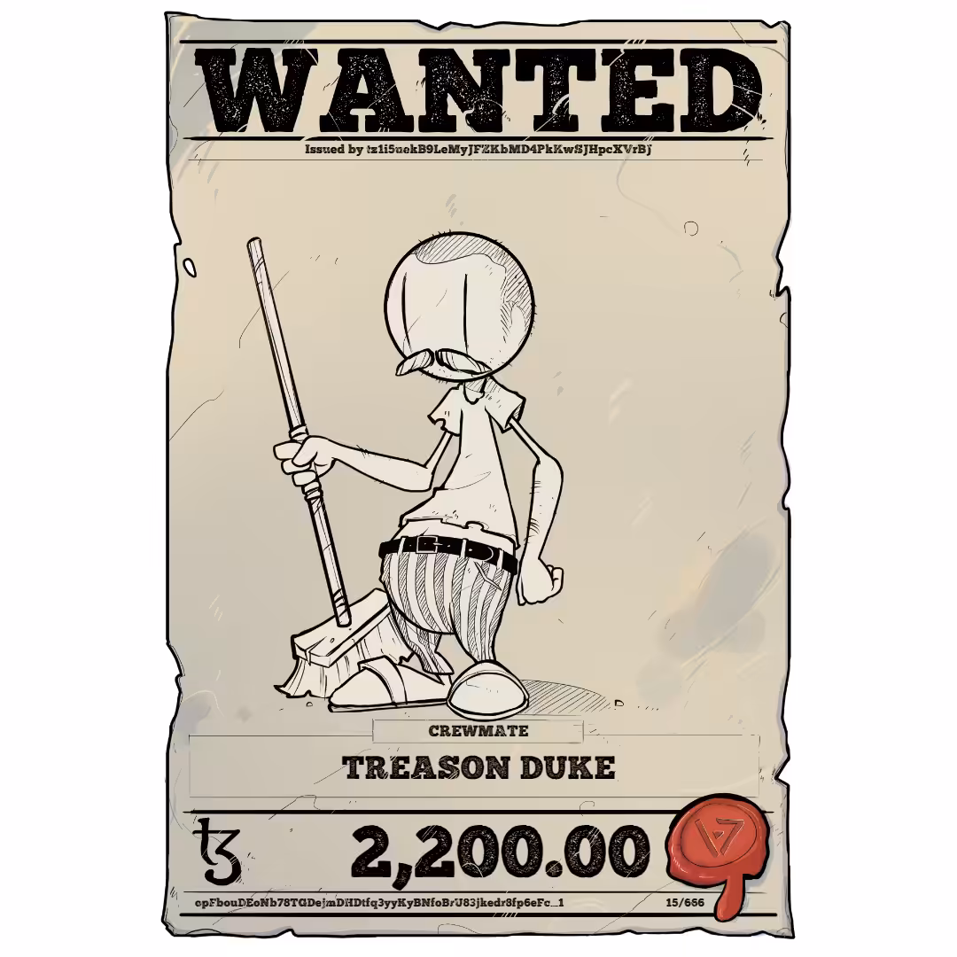TREASON DUKE | TEZOS PIRATE 15/666