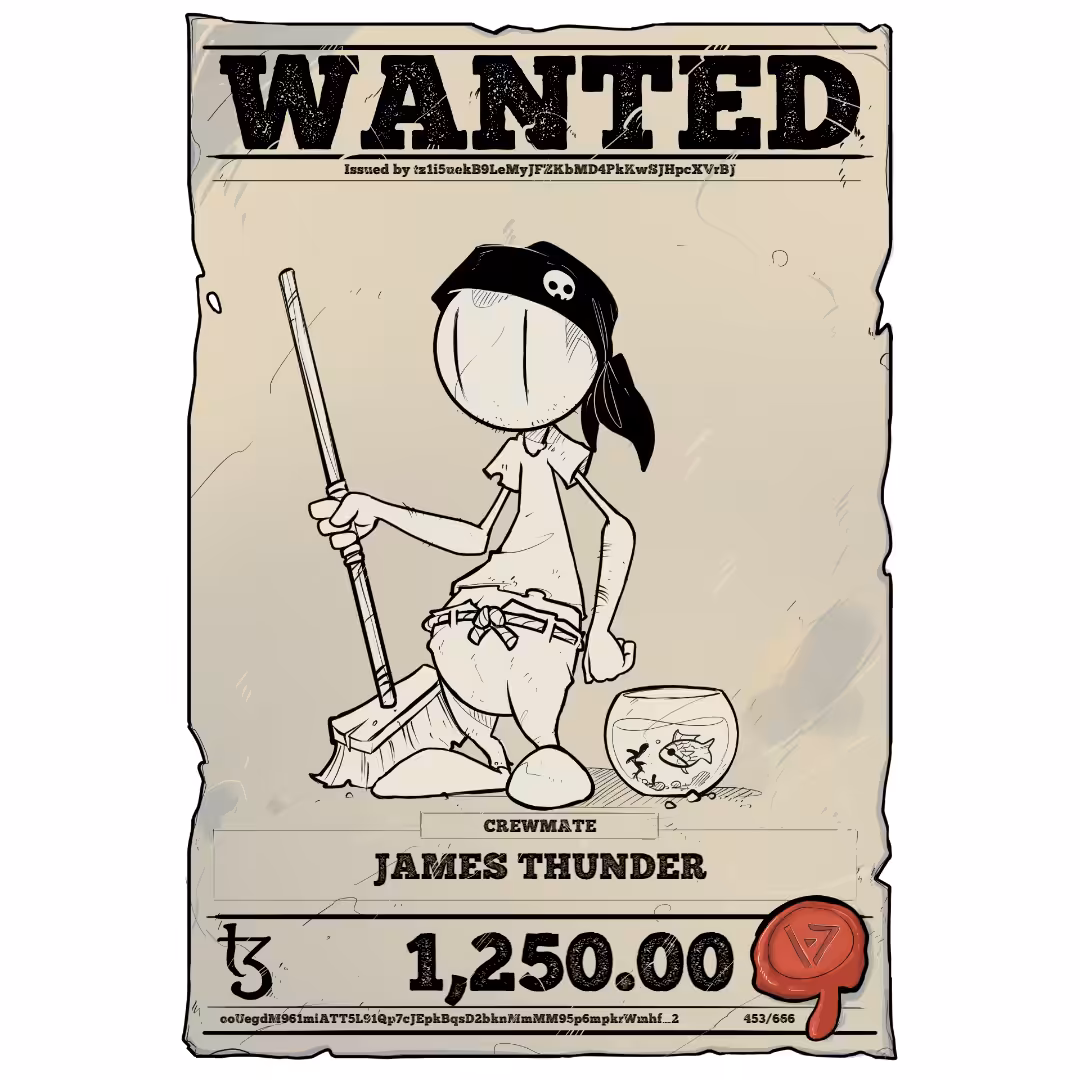 JAMES THUNDER | TEZOS PIRATE 453/666