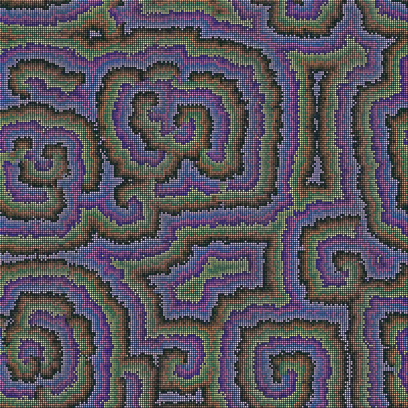 Reaction Diffusion Cellular Automata #7