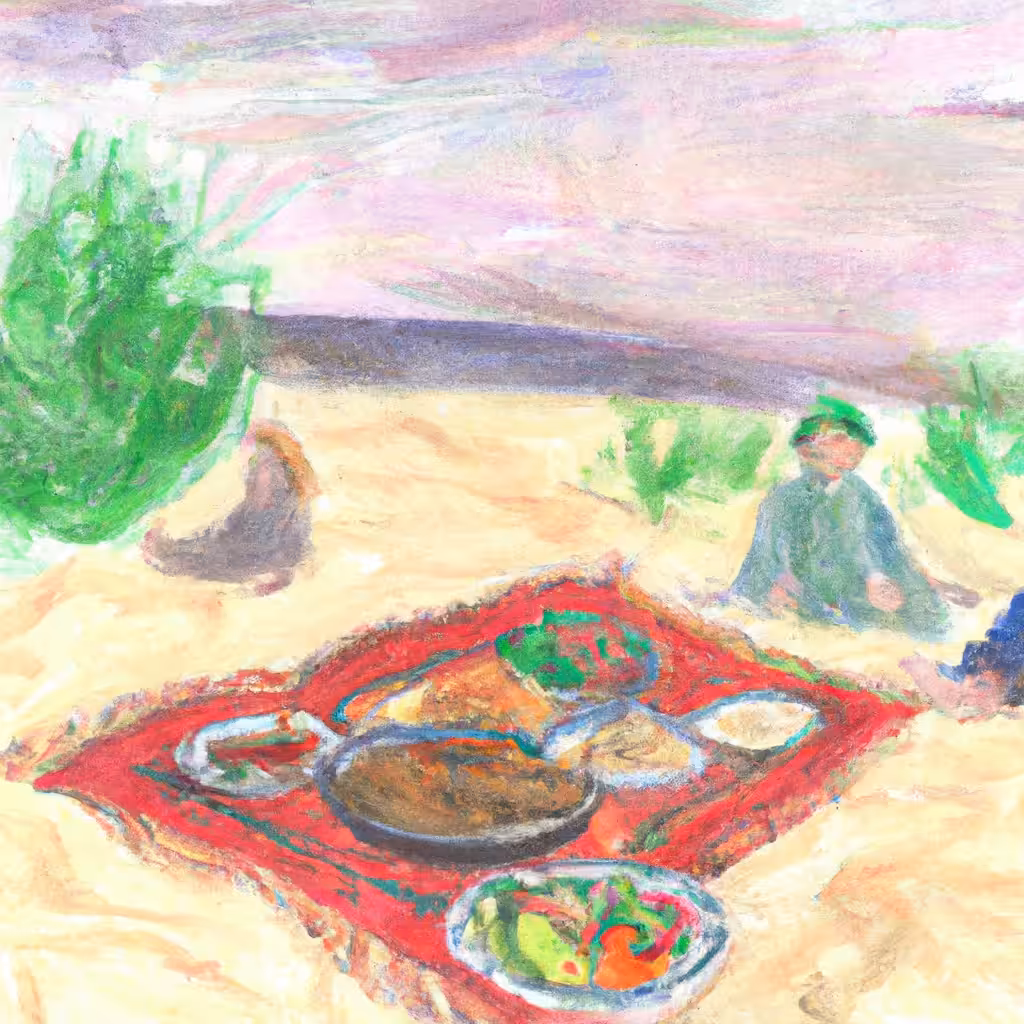peaceful picnic speculation (with fresh olives) #2