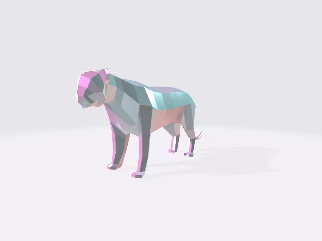 Spectral Tiger Low Poly