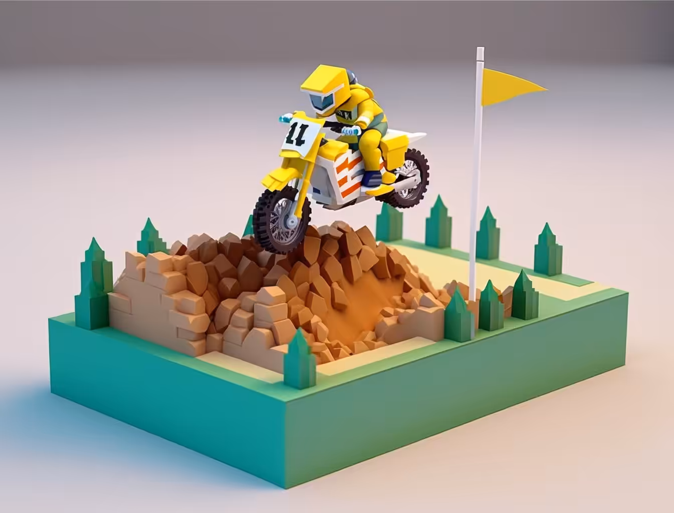 MOTOLEGO YELLOW BIKE