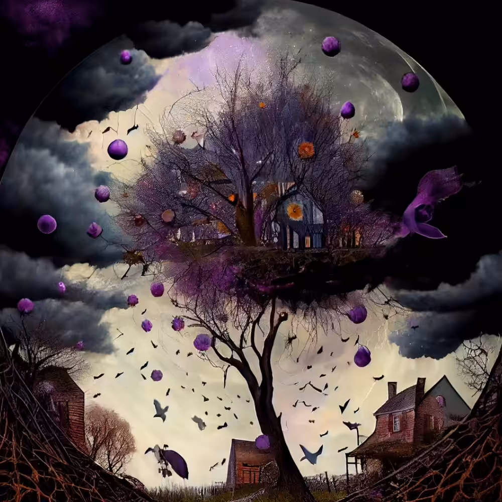 Happy tree 26 - violet fruits