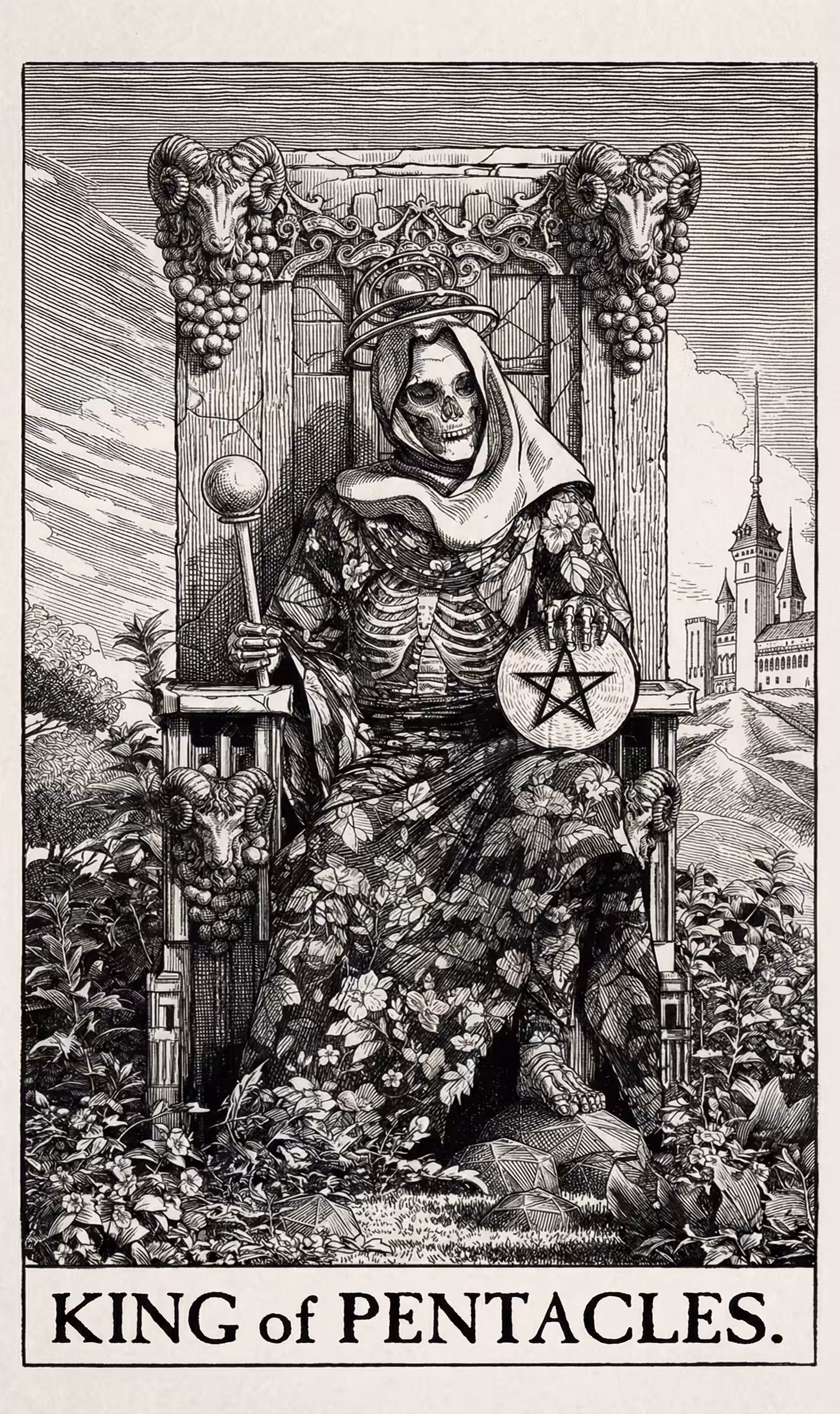 King of Pentacles — Litho
