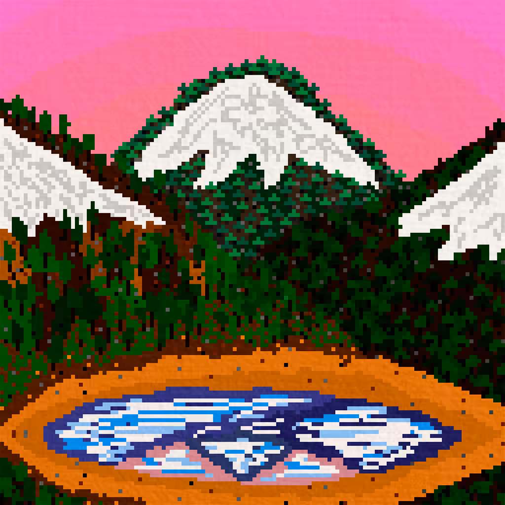 puesta de sol en el lago
