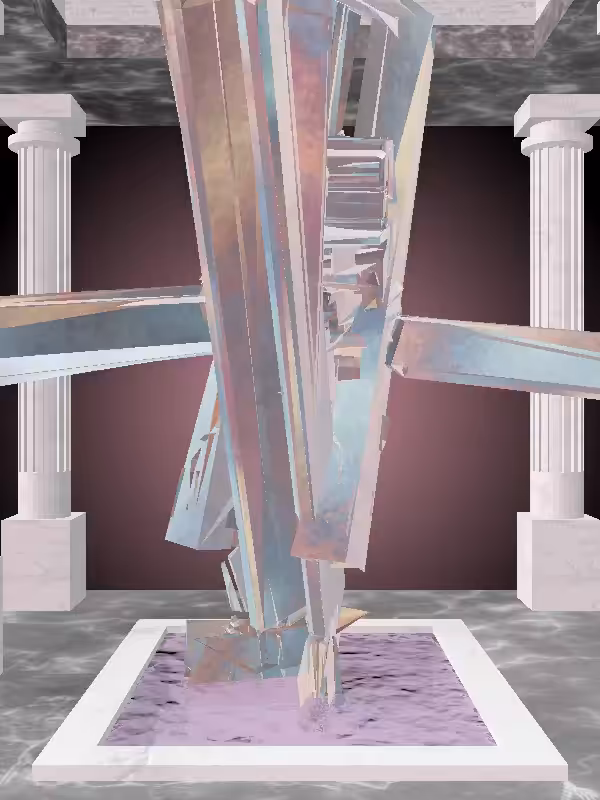 HeavenComputer: The Fragmented Injured Holographic Glow Woman #1342