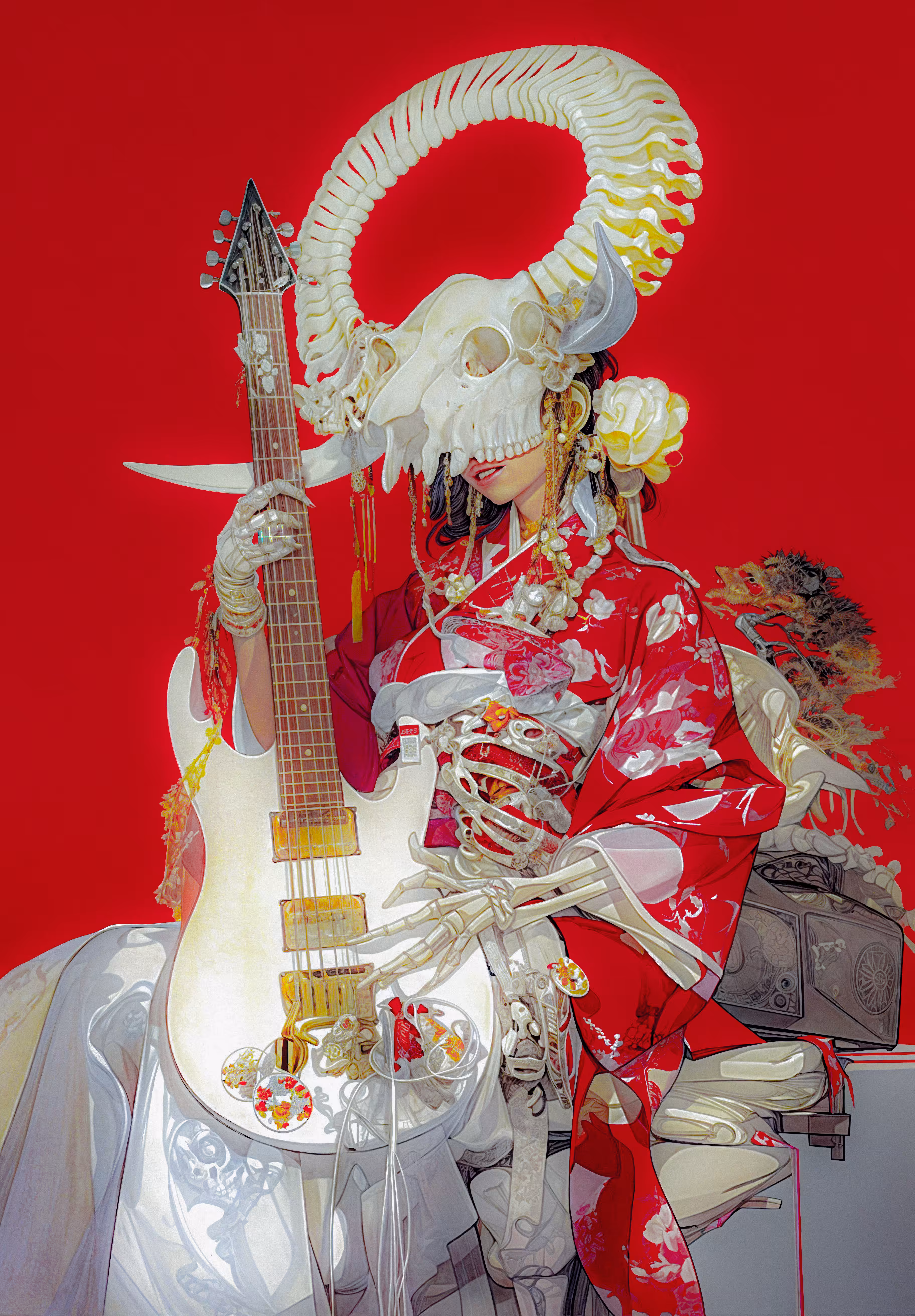 Virtuoso Japanese Woman 8-String Guitarist