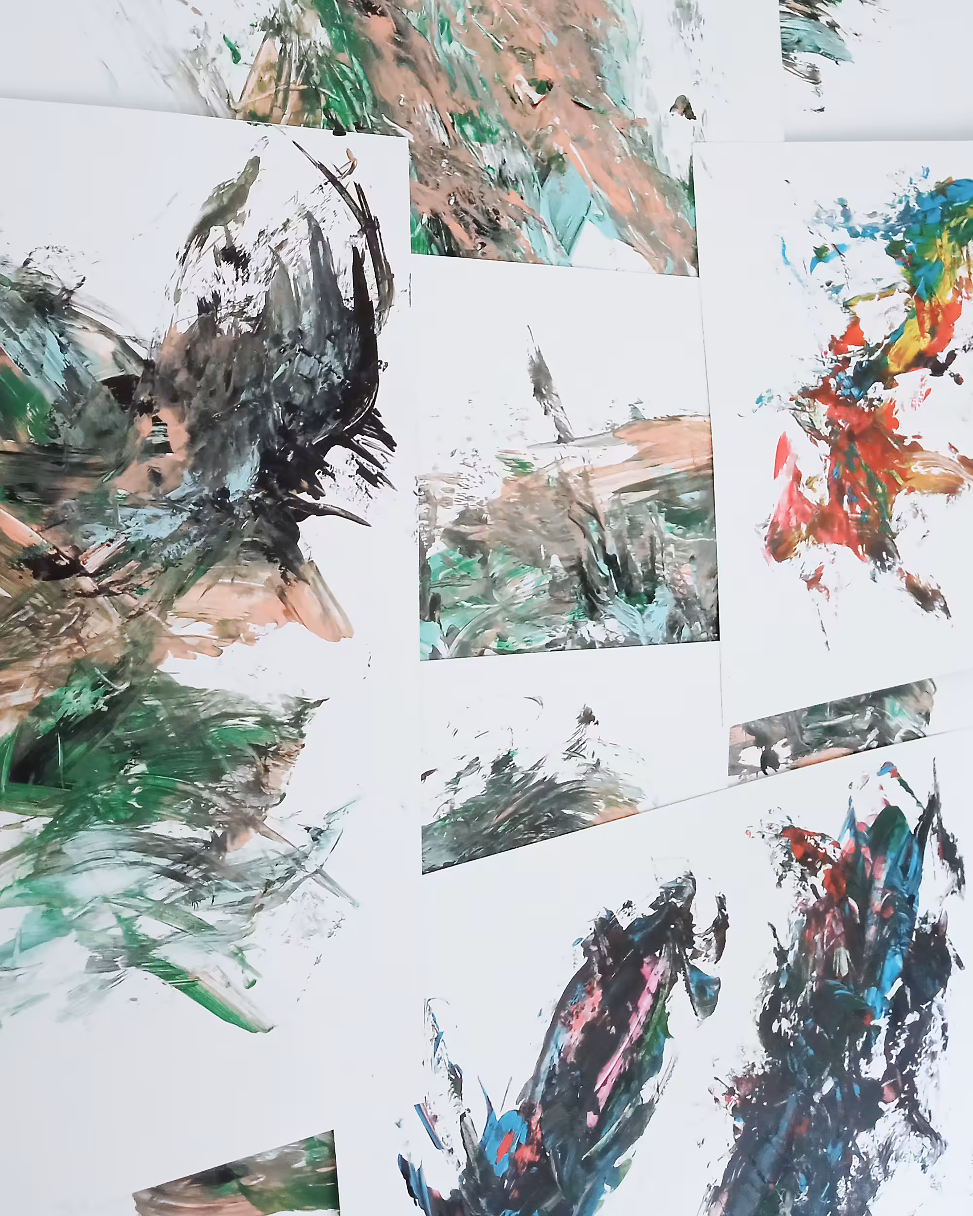 Documentation Process of "Moments" abstract painting series