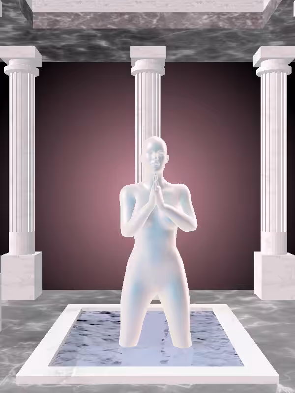 HeavenComputer: The Praying Pastel Pearl Woman #790