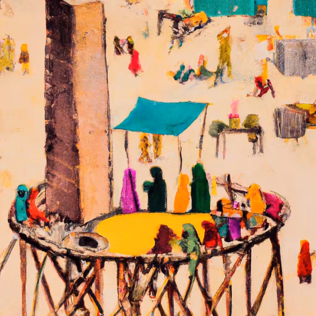 «dinner upon a scaffold #6» (2023)