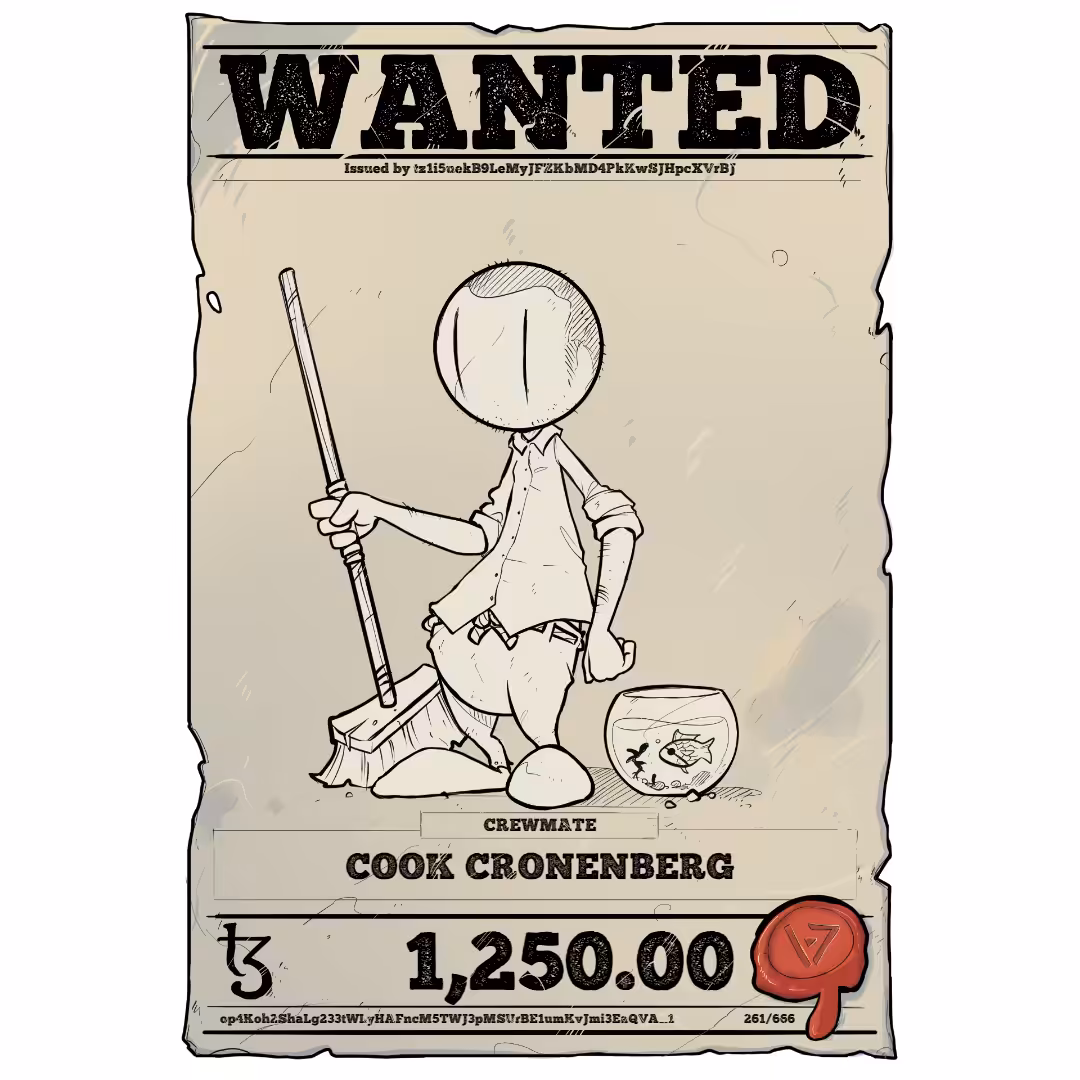 COOK CRONENBERG | TEZOS PIRATE 261/666