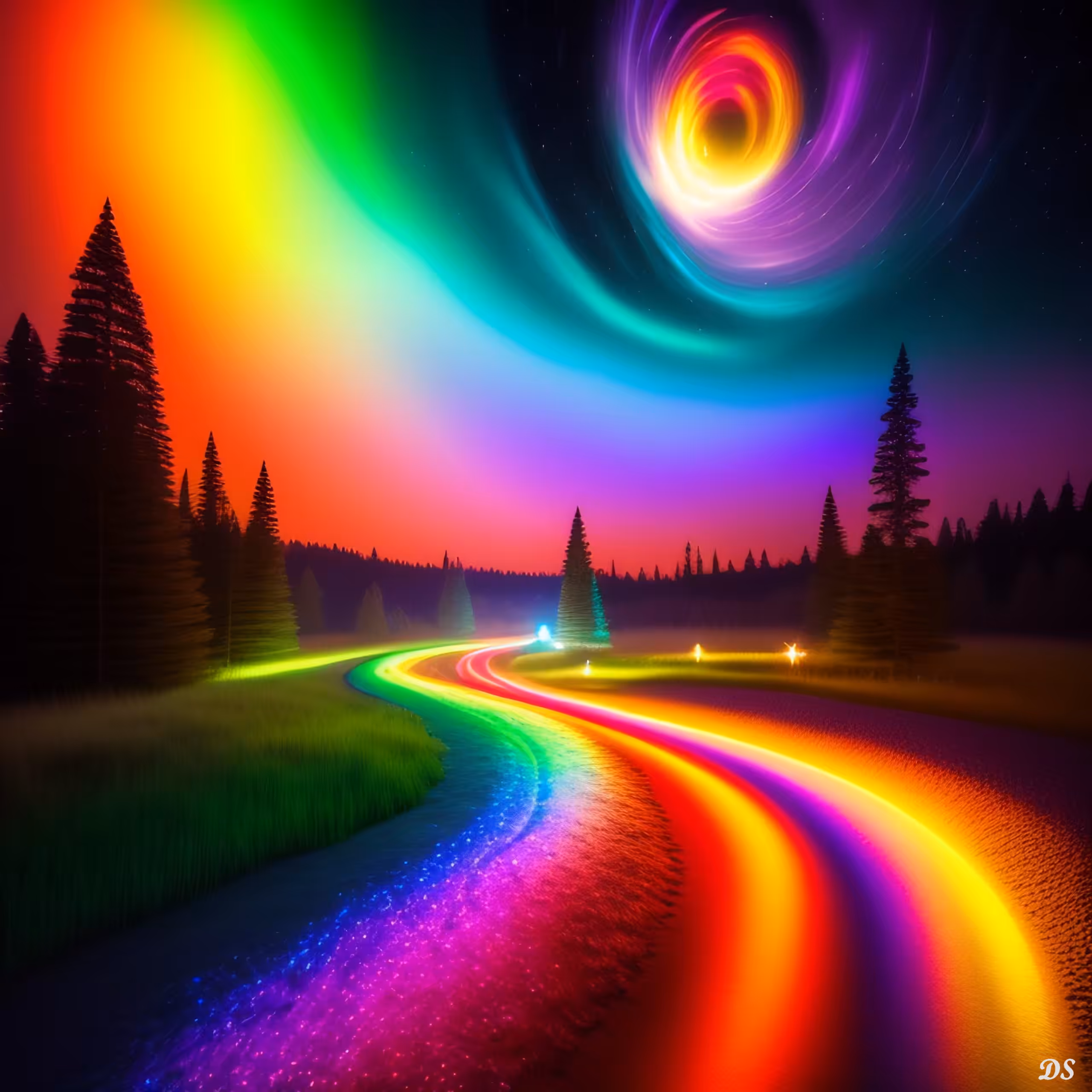Rainbow hole