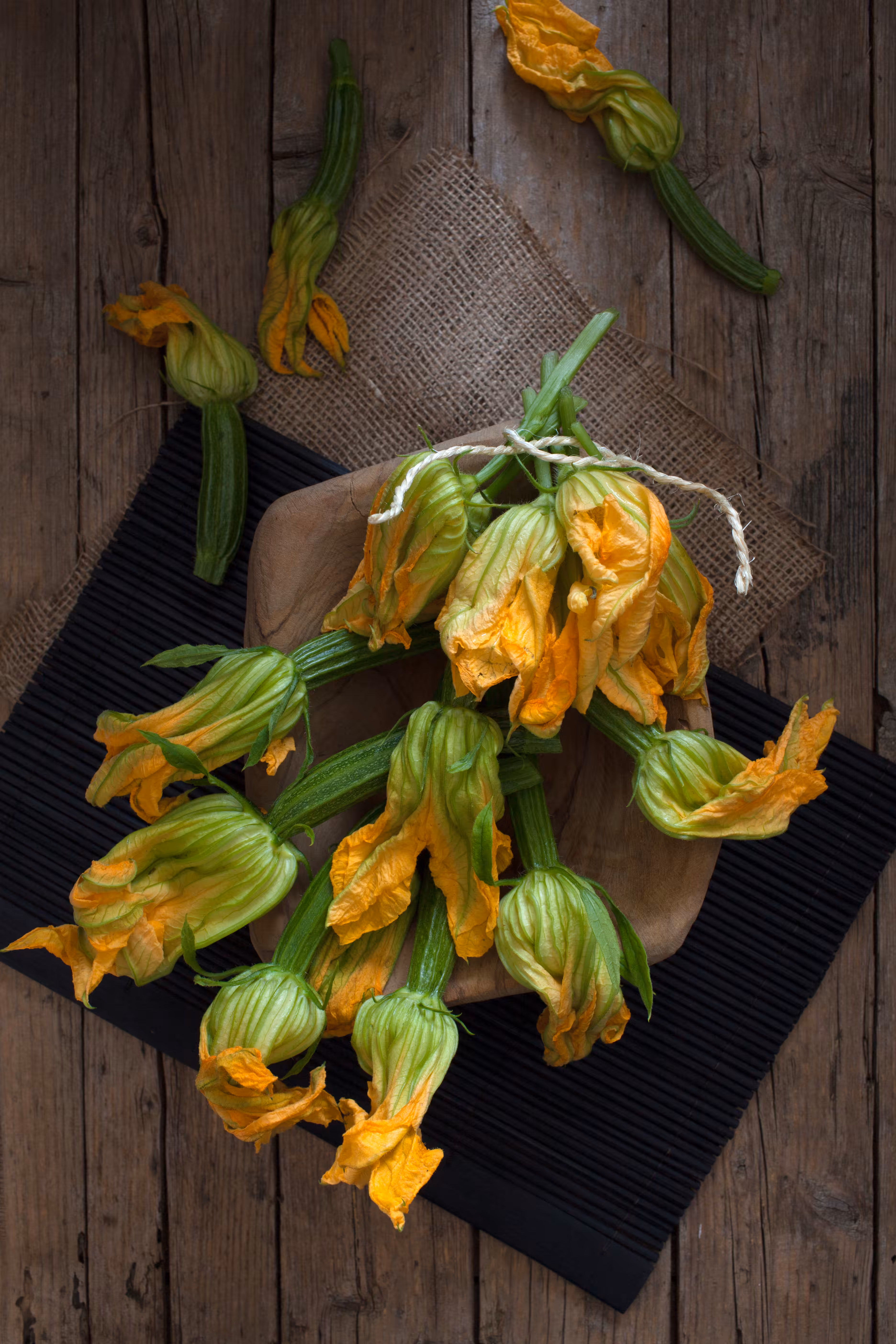 Zucchini Flowers Still Life