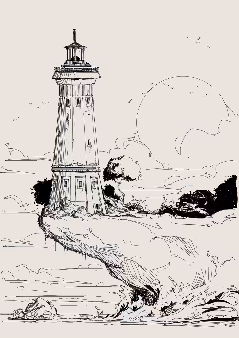 At the edge of the cliff