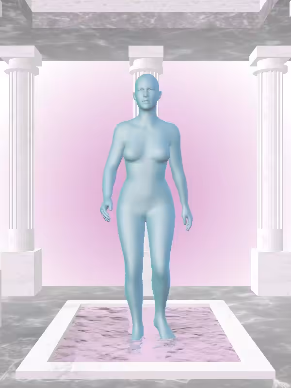 HeavenComputer: The Receding Aqua Green Woman #3223