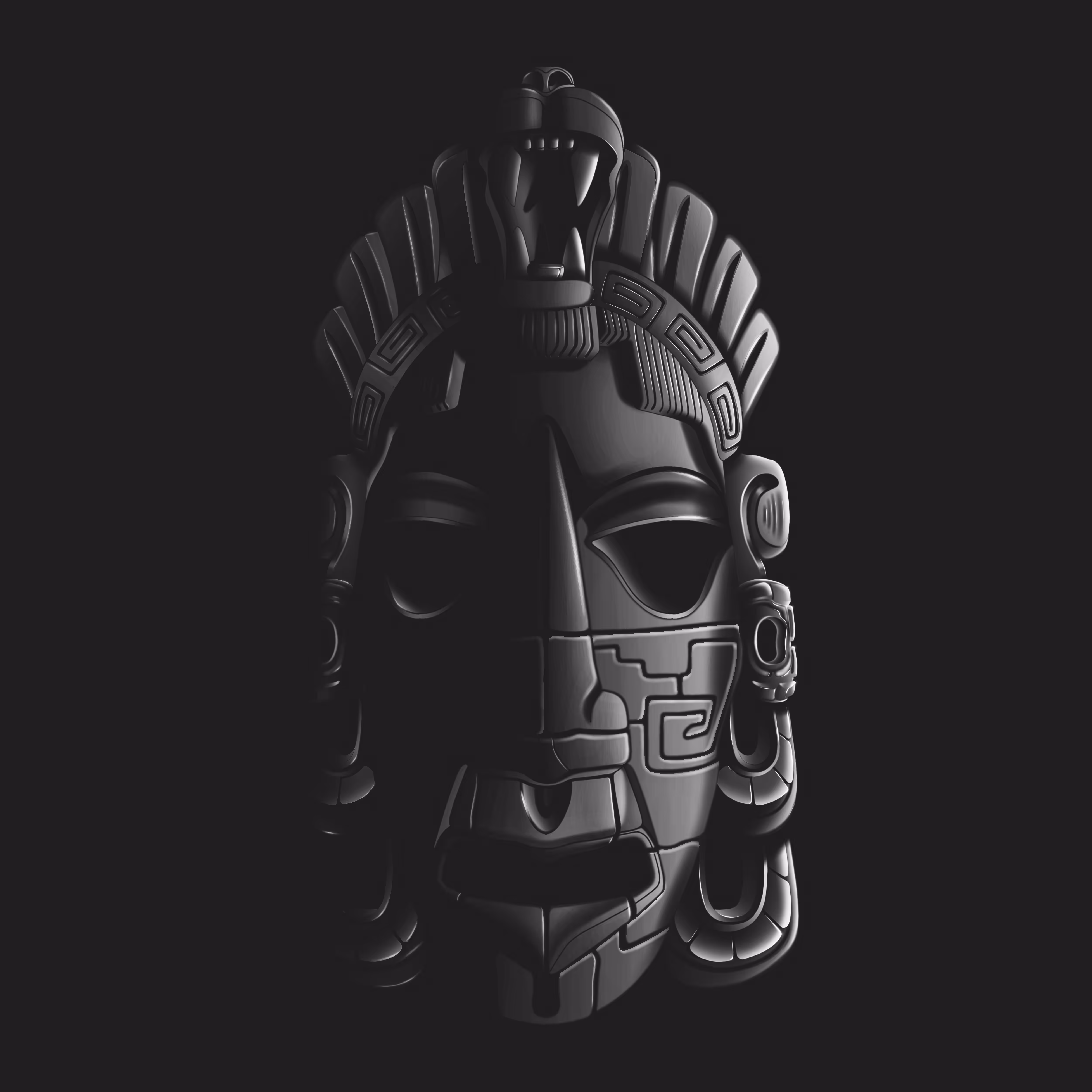 Maya Wooden Mask