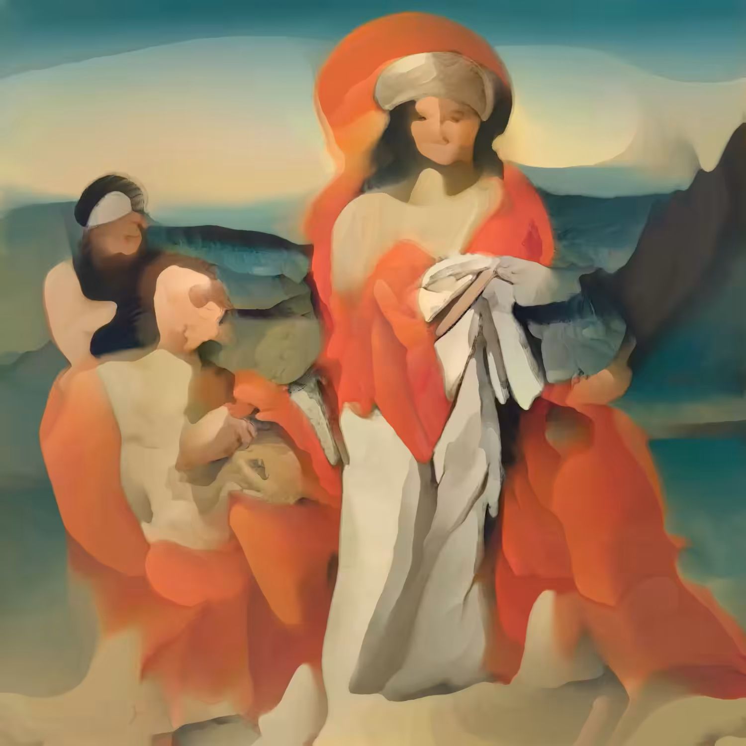 The Three Magi Bestow Gifts upon Child Jesus