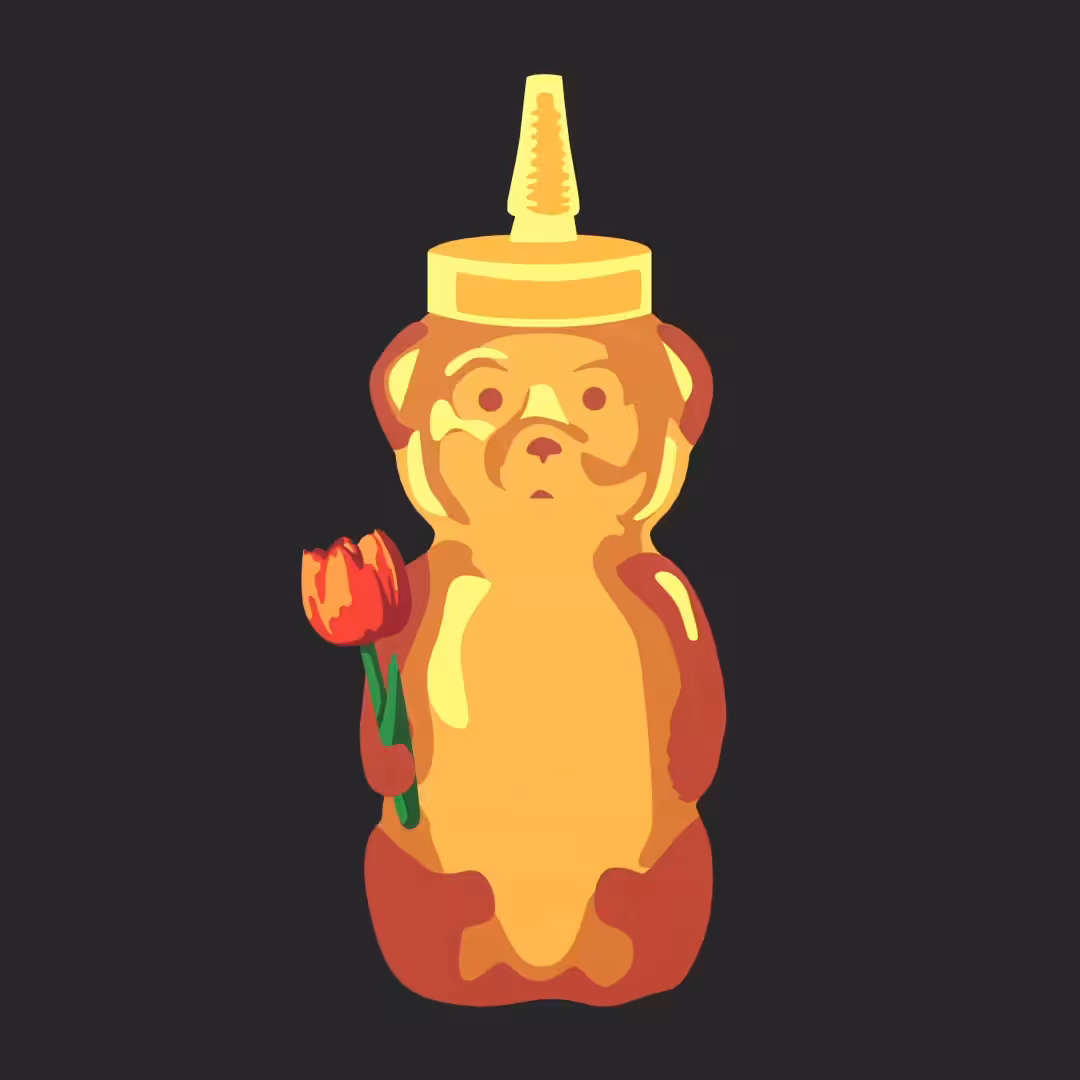 Orange Tulip Bear