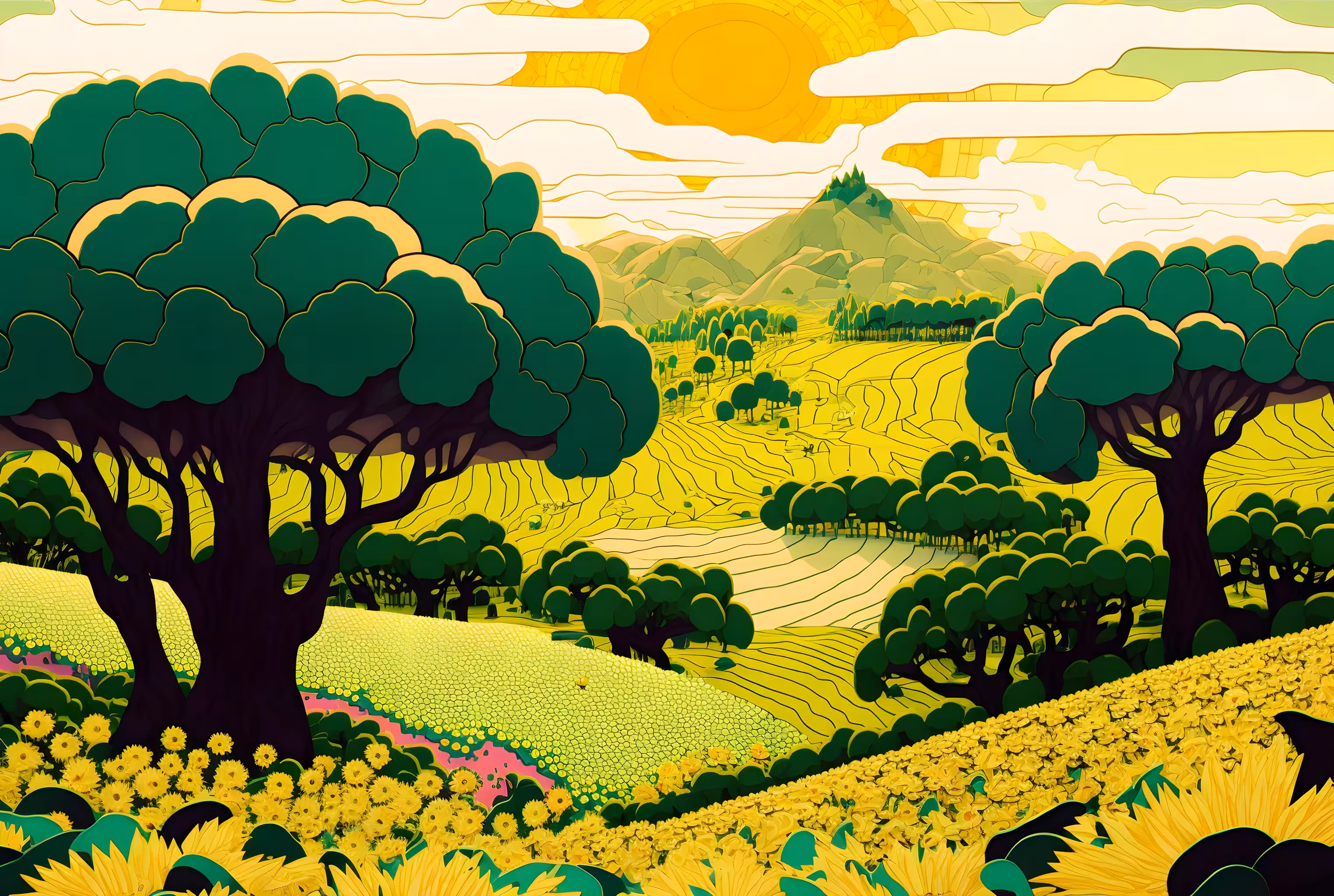 Sunflower fields