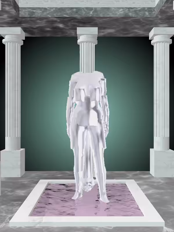 HeavenComputer: The Phone Calling Silver Chrome Woman #3859