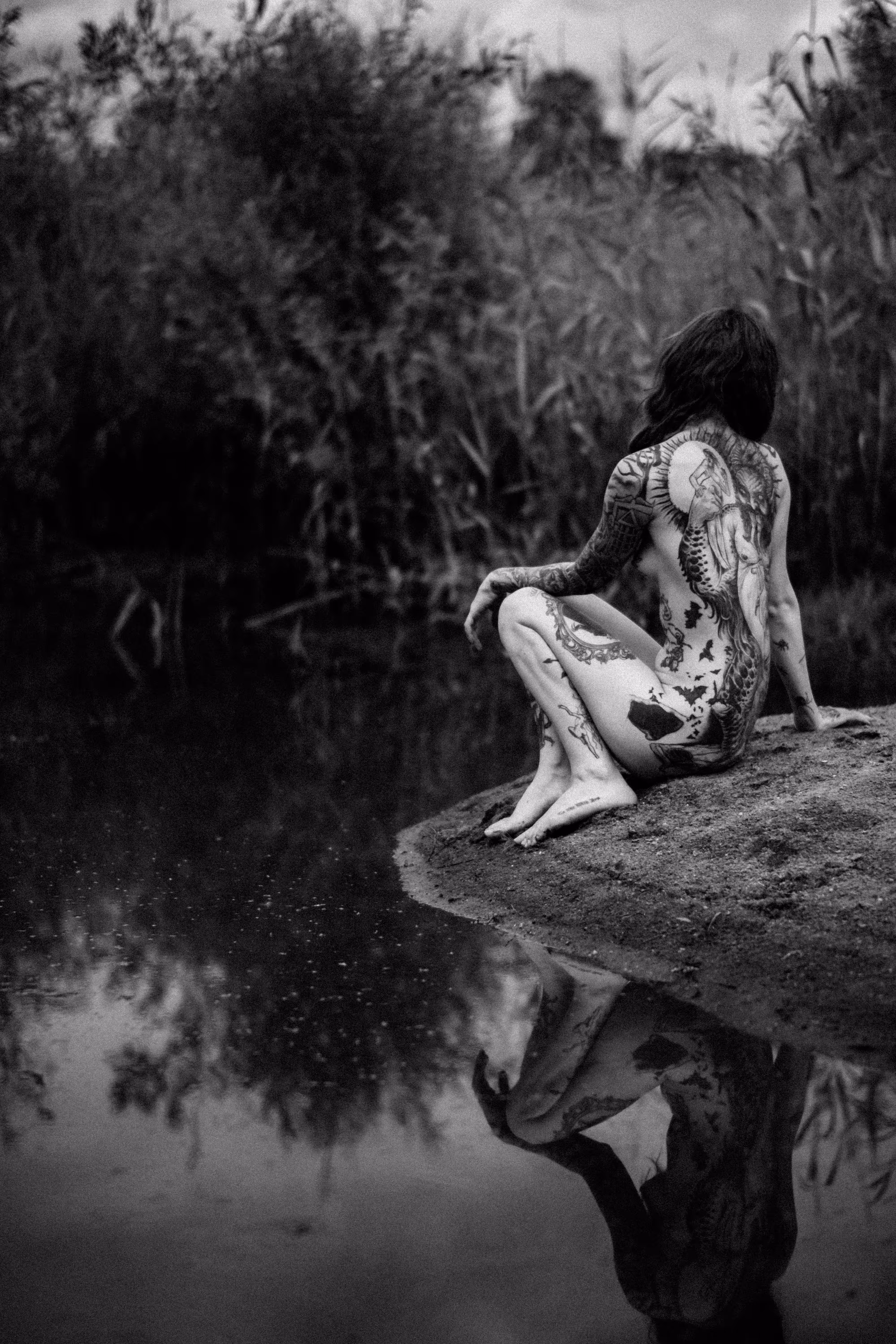 Tattooed woman