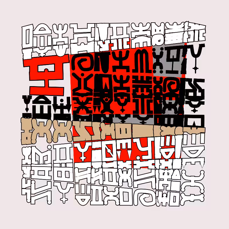 "Alphabetic ancestral signs" - (Matrix v3) #40