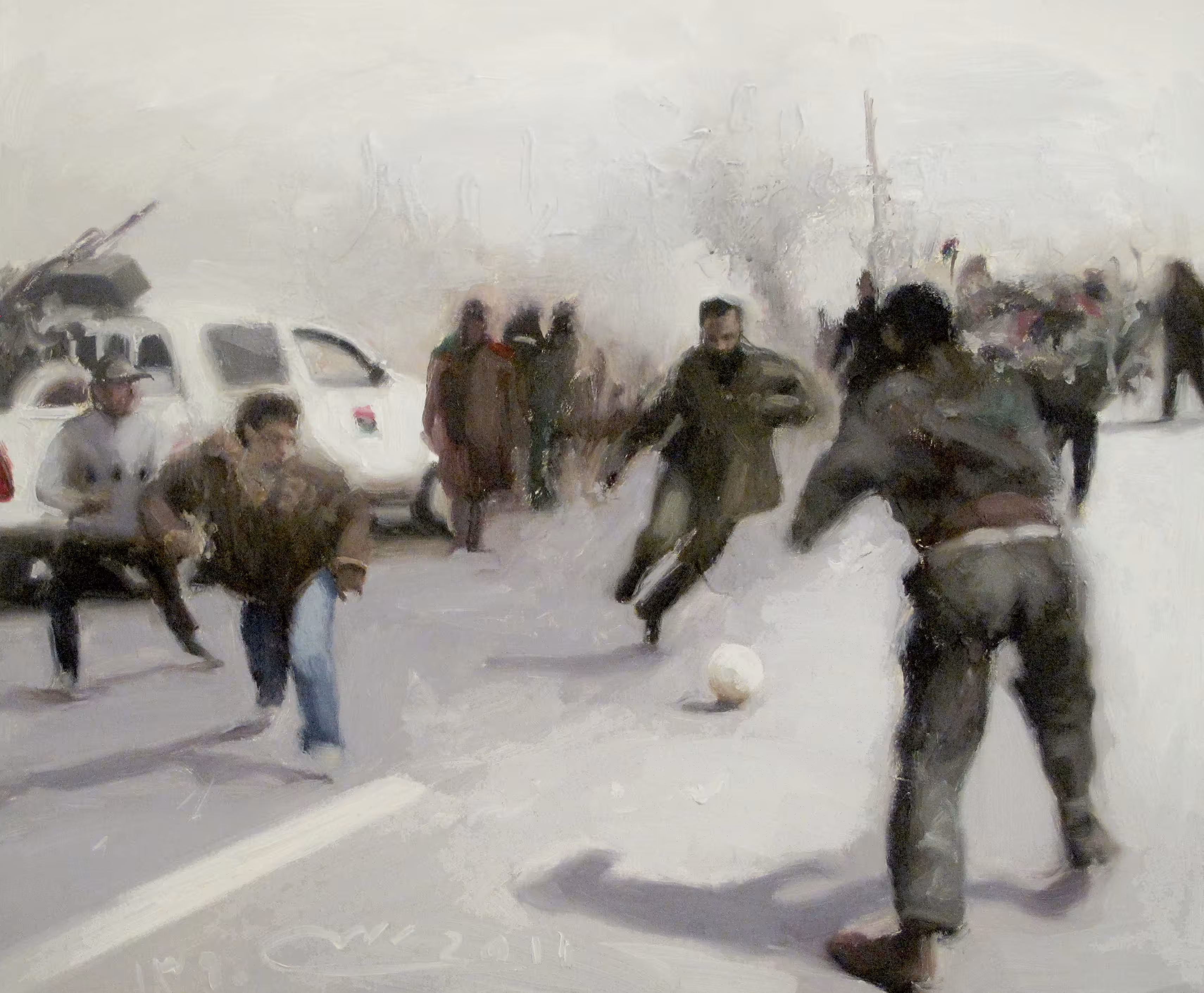 Football in the middle of the war