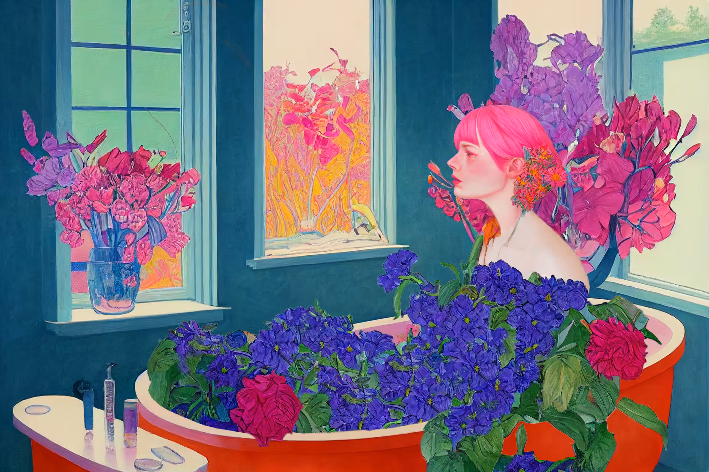 Flower bath