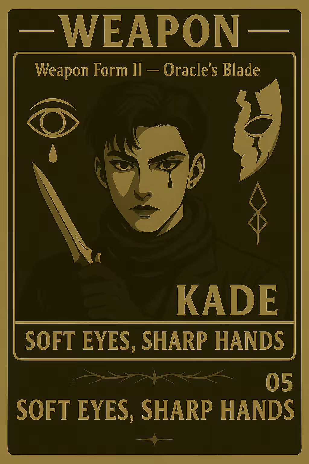 KADE: Soft Eyes, Sharp Hands Weapon Form II — Oracle’s Blade