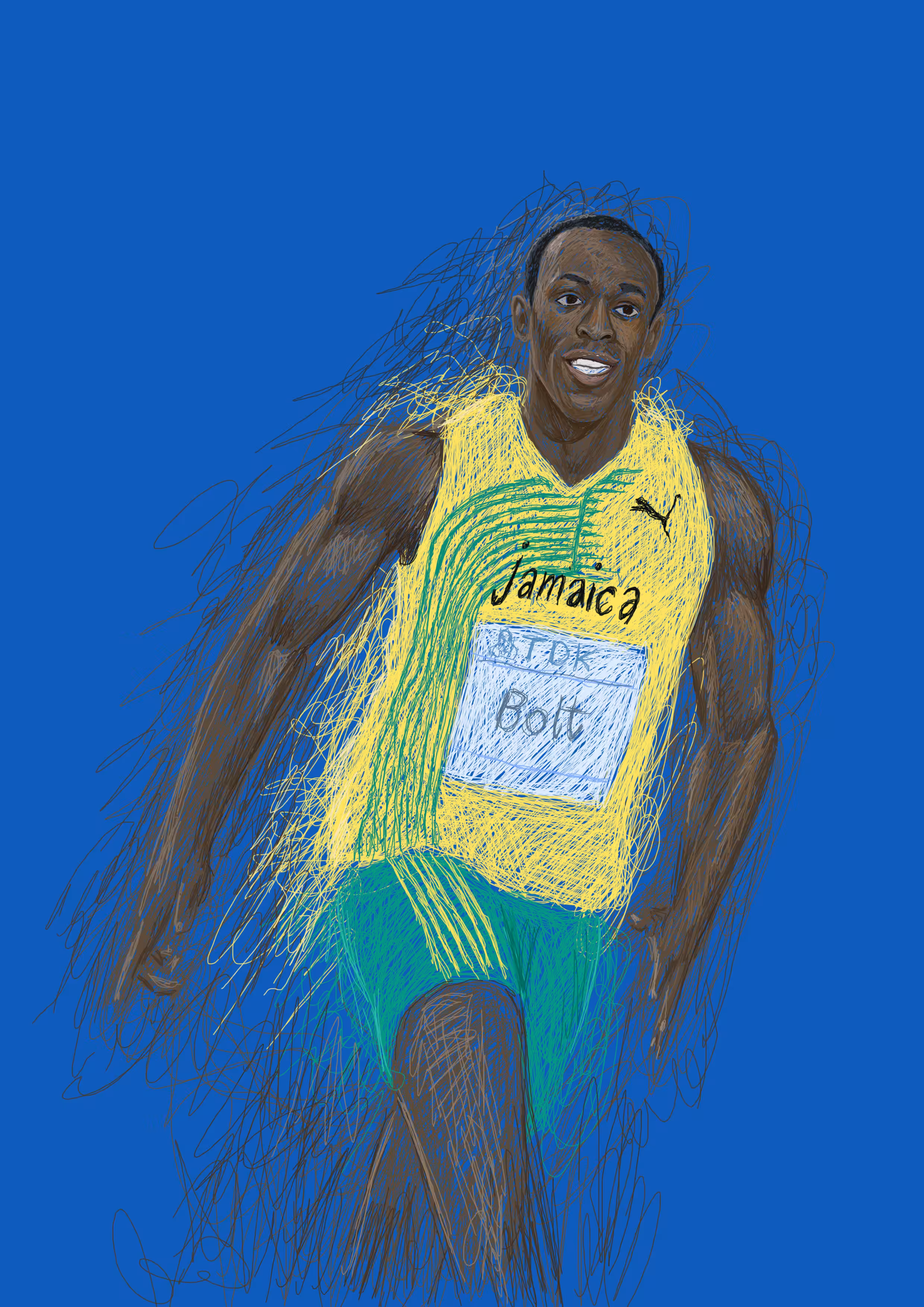 The magic of lines: Usain Bolt