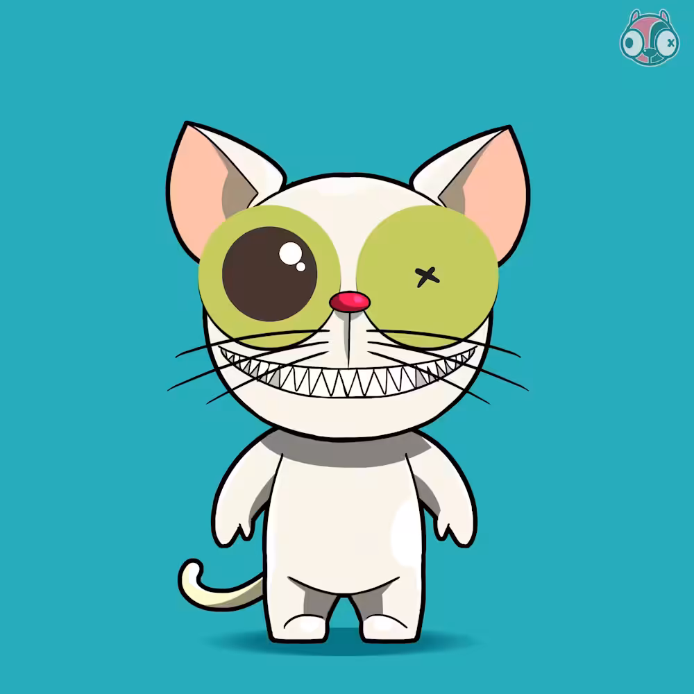 Bonkers Dog No.99(Extra) : Bonkers White Cat