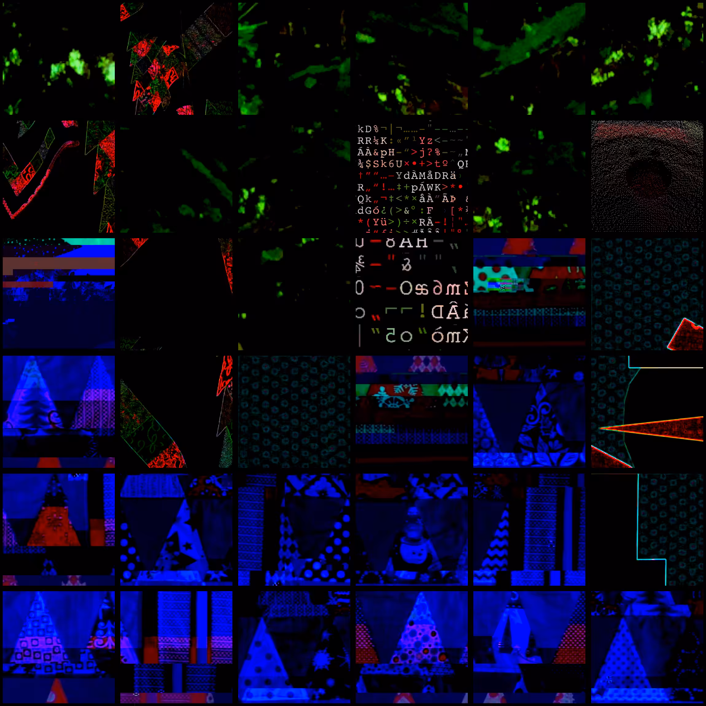 Retired Christmas Glitch Quilt Squares 2021.23