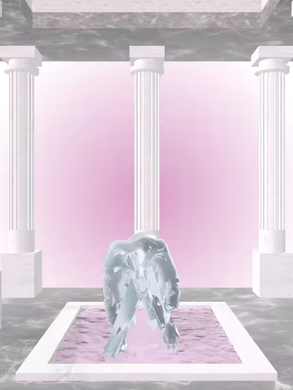 HeavenComputer: The Crawling Shimmery Blue Woman #3934