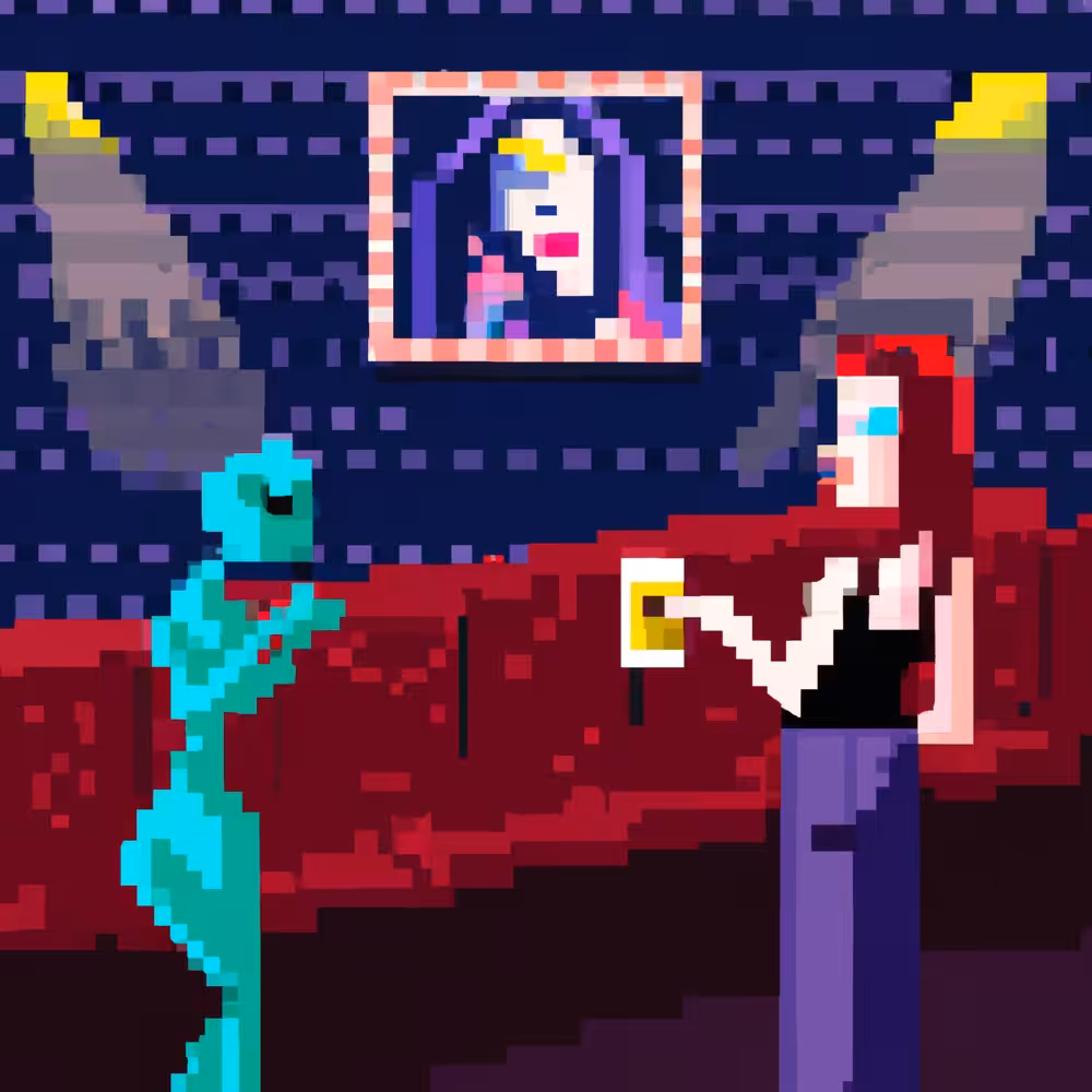 Mona Lisa Meets an Alien in a Bar #13