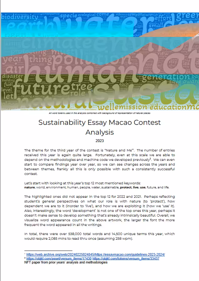 2023 Macao-wide English Essay Competition Analysis Paper